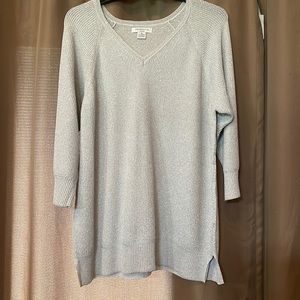 Liz Claiborne Woman V-Neck Sweater 3/4 inch sleeves